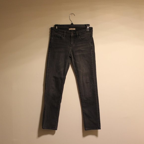 Uniqlo Washed Black Ankle Cropped Jeans Size 23 - Picture 1 of 7